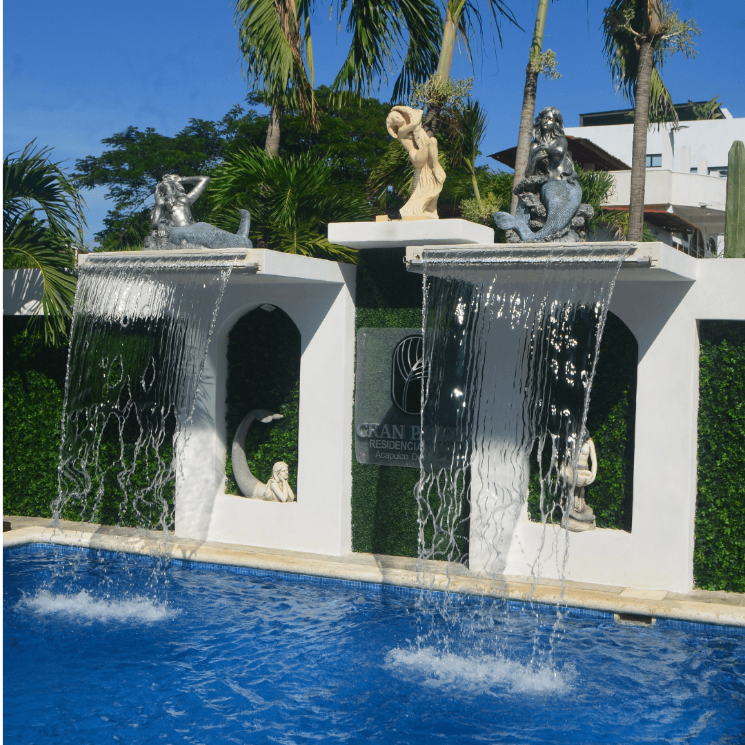 Naturaleza y alberca de Gran Palma Hotel Boutique en Acapulco Diamante